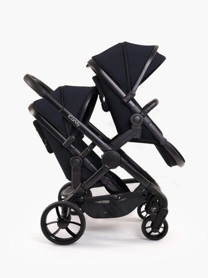 Peach 7 Black Pushchair and Carrycot - Double