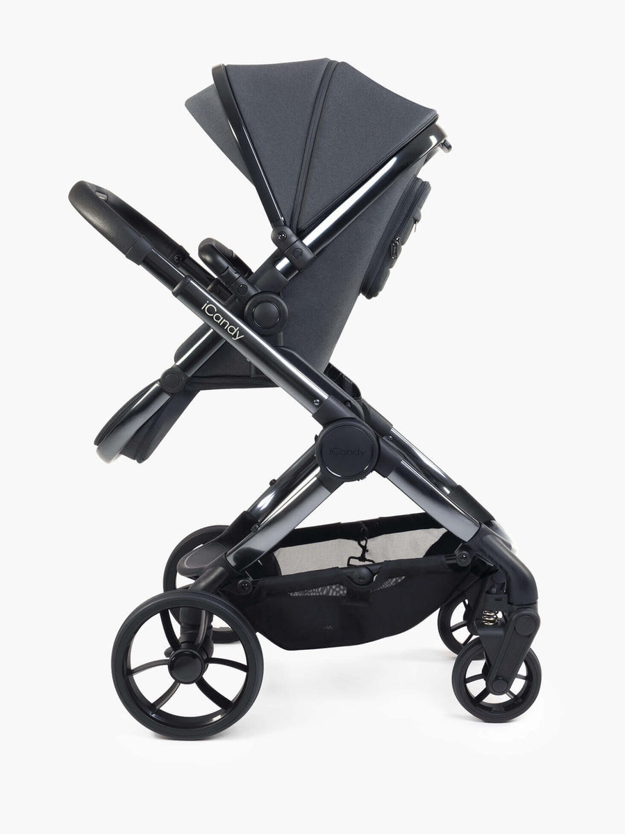 Peach 7 Dark Grey Pushchair and Carrycot