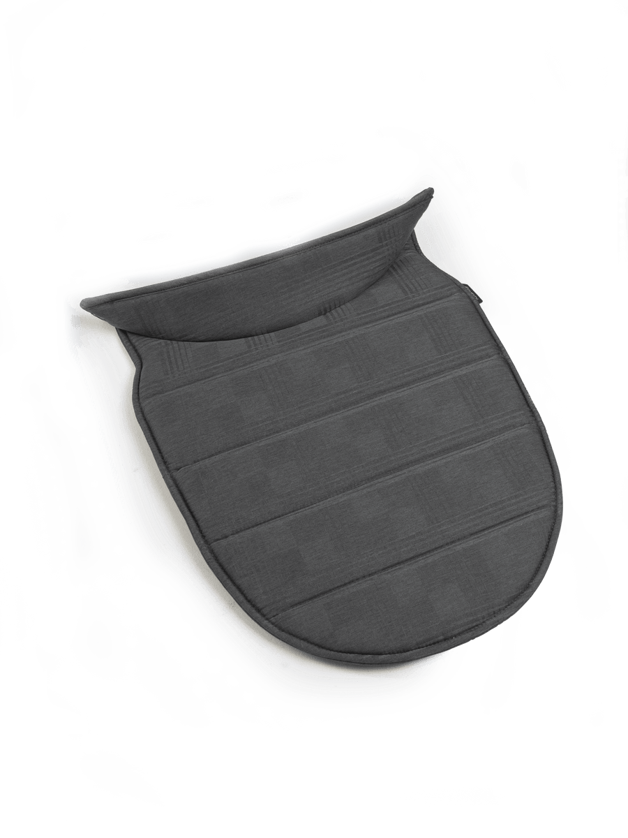 Peach 6 Carrycot Apron - Dark Grey Check