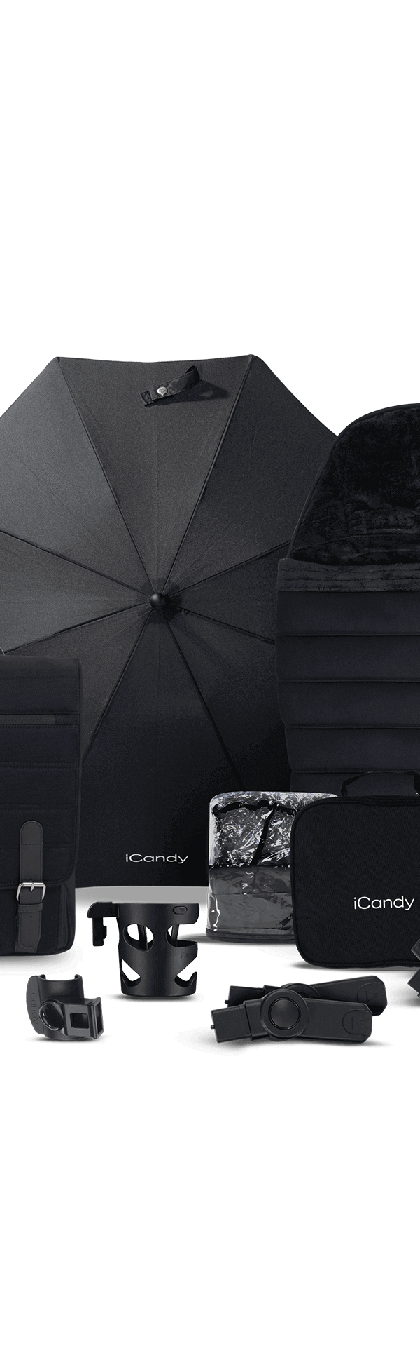 Peach 7 Black Pushchair and Carrycot - Complete Bundle