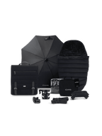 Peach 7 Black Pushchair and Carrycot - Complete Bundle