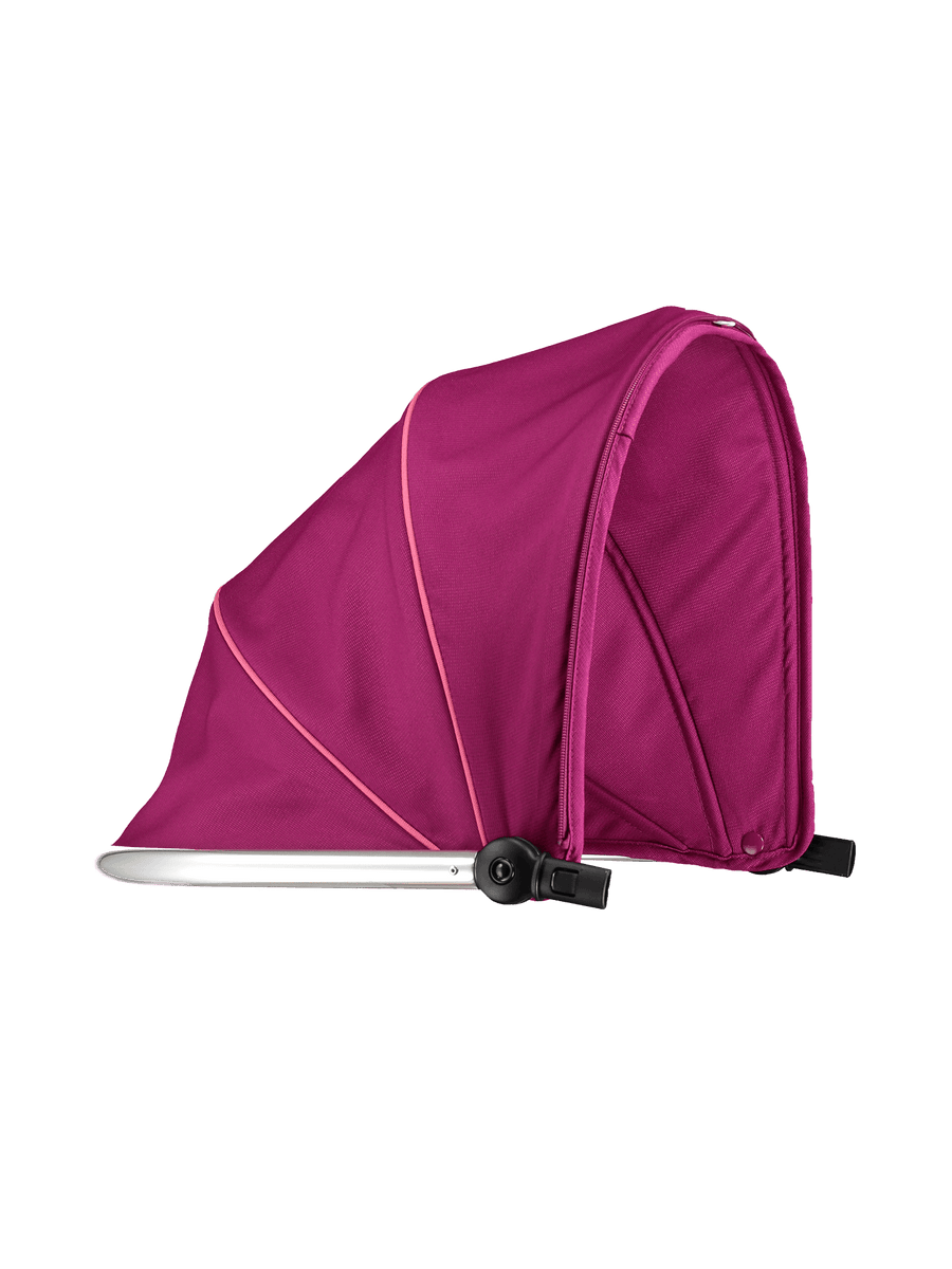 Peach 3 Fuchsia Blossom Carrycot Hood
